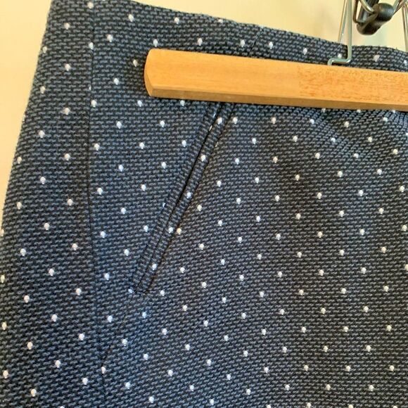 Loft A line skirt, navy with white polka dots, sz 4, EUC,  short, sassy, - Picture 5 of 13